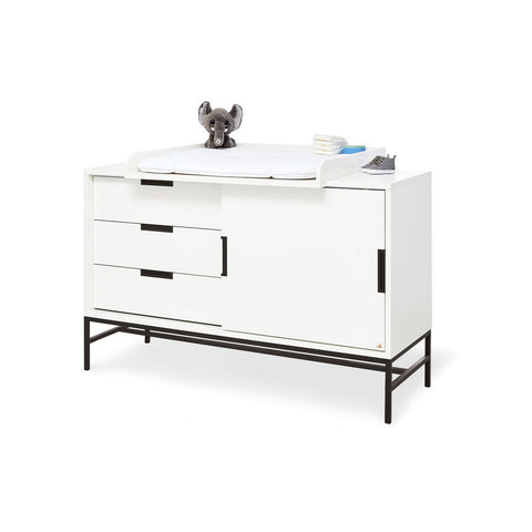 Rootz Nursery Set - Cot Bed - Extra Wide Changing Unit - Large Wardrobe - Versatile Design - 145cm x 75cm x 95cm, 140cm x 77cm x 96cm, 140cm x 52cm x 187cm
