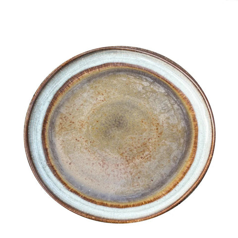 Rootz Comporta Salad Plate Set of 6 - Portuguese Ceramics - Chip-Proof Plates - Crackle Glaze Finish - 22cm x 22cm x 2.5cm