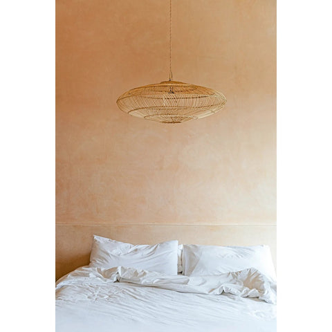 Rootz Macaron Pendant Lamp - Rattan Light - Hanging Decor - Playful Elegance - 75cm x 75cm x 30cm
