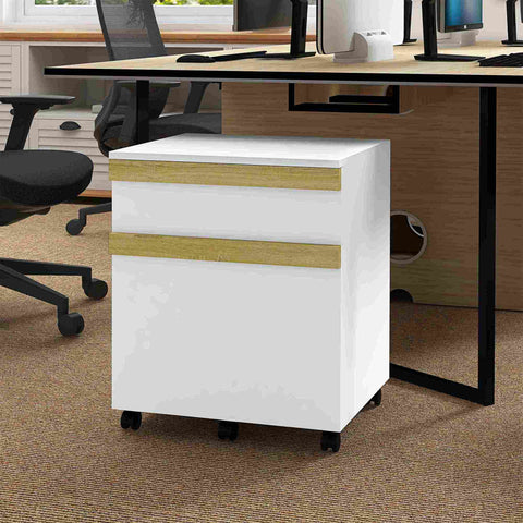 Rootz Office Cabinet on Wheels - Mobile Storage - Rolling Drawer Unit - Organize Workspace - 48cm x 40cm x 59.5cm