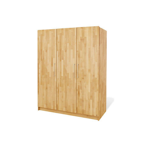 Rootz Nursery 'Natura' 3 Piece Set - Baby Furniture - Nursery Set - Solid Beechwood - Cot 144x77x80cm, Unit 140x78x101cm, Wardrobe 141x63x182cm