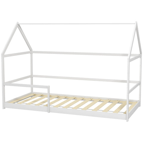 Rootz Children's Hut Bed - Tree House Bed - Kids Bed - Fall Protection - Secure Railings - 196L x 97.5W x 135H cm