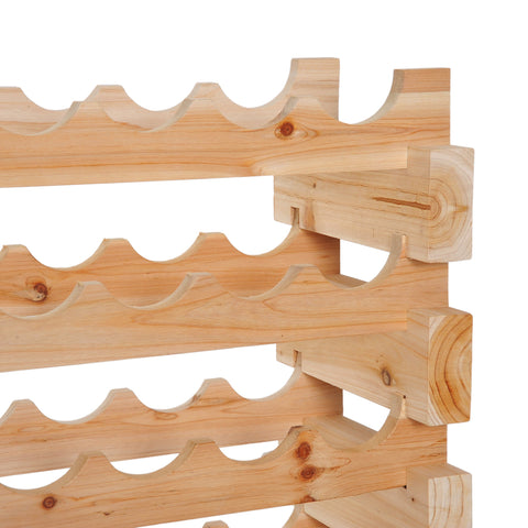Rootz 6 Tier Wine Rack - Bottle Rack - Wine Storage - Enhances Wine Maturation - 72 Bottles - 114L x 28W x 85H cm Solid Pine Wood