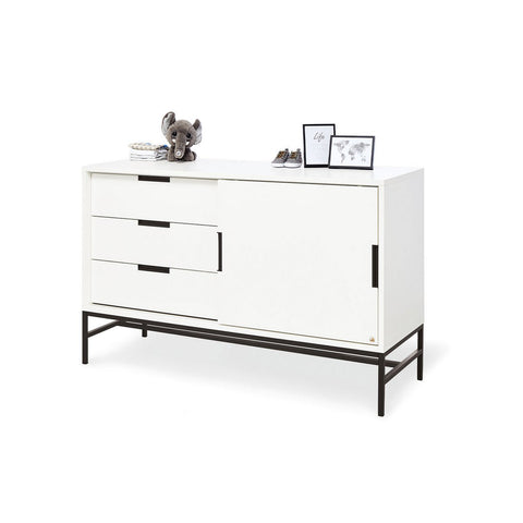 Rootz Nursery Set - Cot Bed - Extra Wide Changing Unit - Large Wardrobe - Versatile Design - 145cm x 75cm x 95cm, 140cm x 77cm x 96cm, 140cm x 52cm x 187cm