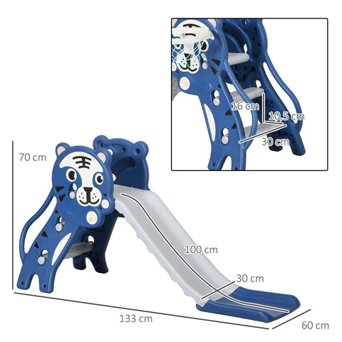 Rootz Children's Slide - Indoor Slide - Toddler Slide - Basketball Hoop Fun - 133cm x 60cm x 70cm - Suitable for 18 to 36 Months