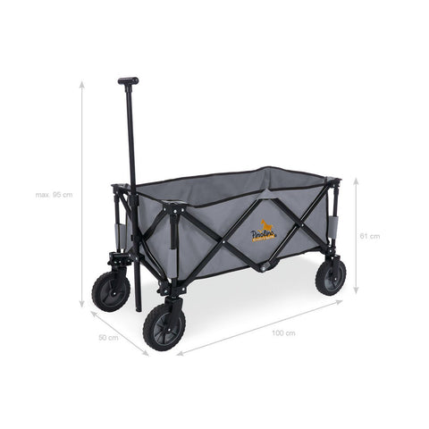 Rootz Folding Handcart 'Porti' - Utility Cart - Collapsible Wagon - Compact Storage - 100cm x 50cm x 61cm