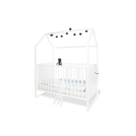 Rootz 3-Piece Nursery Set - House Bed - Kids Bed - Convertible Bed - Solid Pine - 147cm x 82cm x 175cm