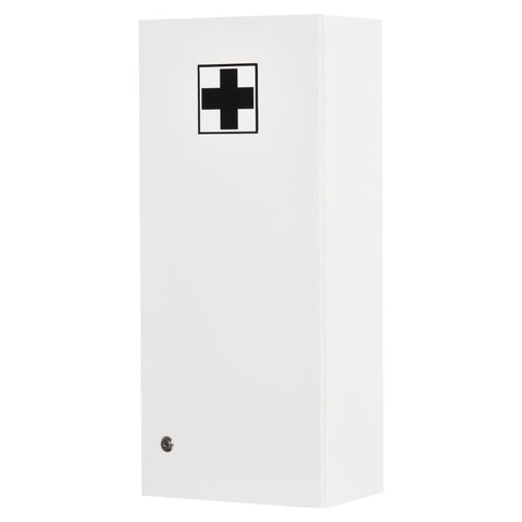 Rootz Medicijnkastje - Wandkast - Verstelbare Plank - EHBO - Kruisafsluitbaar - Badkamer - Keuken - Hal - Wit - 30 x 20 x 70 cm
