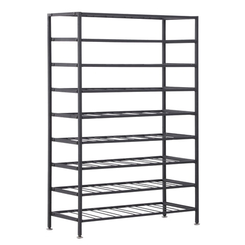 Rootz Wine Rack - Bottle Rack - 54 Bottle Storage - Keeps Corks Moist - 63L x 25W x 91H cm - Black Epoxy Metal
