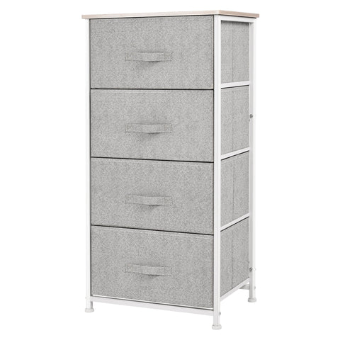 Rootz Fabric Chest of Drawers - Storage Unit - Dresser - Modern Design - 45W x 30D x 92H cm - Metal Frame - Space-Saving Solution