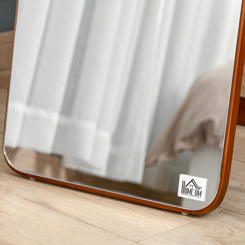 Rootz Rectangular Mirror - Freestanding & Wall Mountable - Dressing Mirror - Elegant Design - 37W x 43D x 156H cm - Brown Walnut Finish