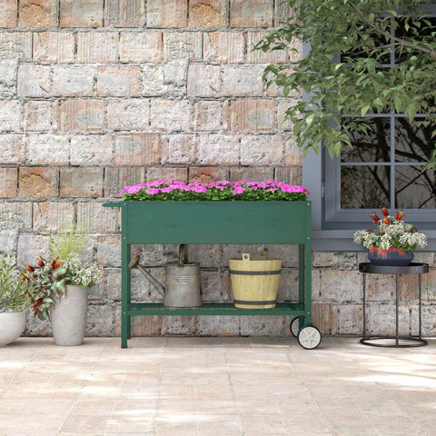 Rootz Raised Garden Bed - Elevated Planter Box - Metal Plant Pot - Back-Friendly Design - 109cm x 44cm x 80cm