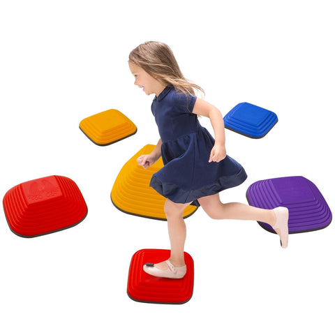 Rootz Balance River Stones - Stepping Stones - Sensory Toys - Enhances Coordination - 21.5cm to 34.3cm - For Ages 3-8 - Indoor/Outdoor Use