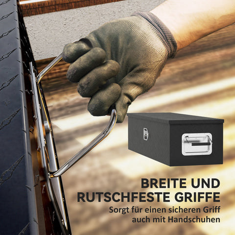 Rootz Aluminum Storage Box - Tool Box - Lockable Box - Weather Resistant - 99cm x 33cm x 25.5cm