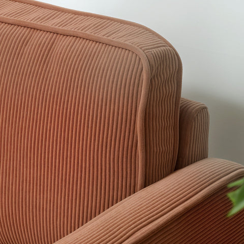 Rootz Two Seater Sofa - Mini Couch - Loveseat - Storage Space Efficiency - 117 x 63 x 79 cm Pink