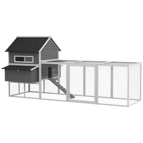 Rootz Poultry Palace Chicken Coop - Hen House - Chicken Enclosure - Weatherproof - 347cm x 160cm x 150cm