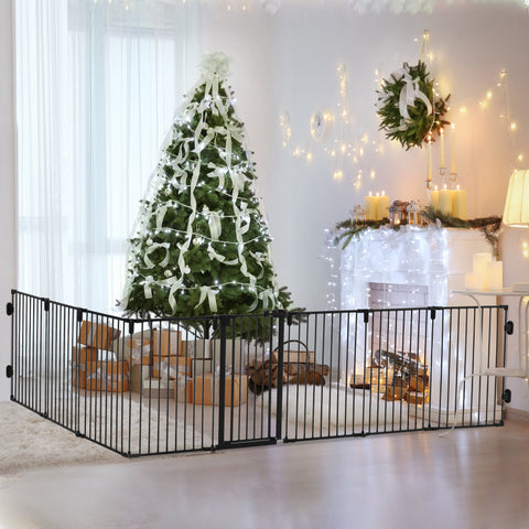 Rootz Pet Barrier Safety Fence - Dog Enclosure - Modular Park - No Drilling Required - 482.5cm x 76cm