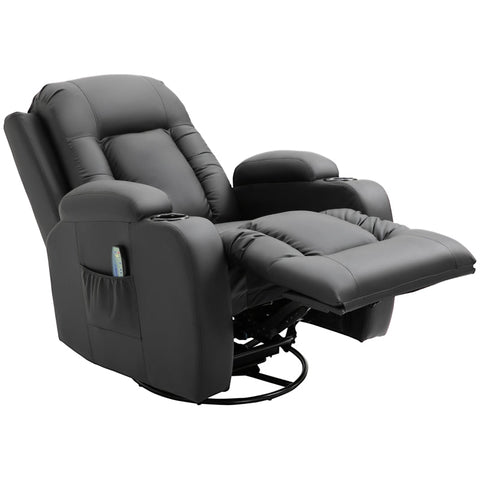Rootz Massage Chair - Recliner Chair - Vibrating Massager - Heated Backrest - 85cm x 94cm x 104cm