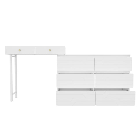 Rootz Dressing Table - Vanity - Makeup Table with Storage - Efficient Space Solution - 200cm x 40cm x 85cm