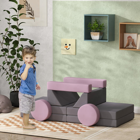 Rootz Modular Children's Sofa - Play Sofa - Building Blocks - Boosts Creativity - 150cm x 69cm x 49cm