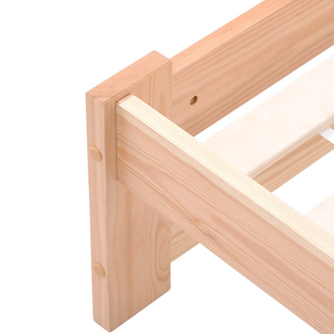 Rootz Solid Wood Bed Frame - Wooden Bed - Pine Bed - Eco-Friendly - 205L x 97W x 49H cm