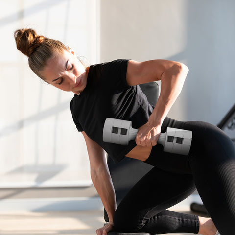 Rootz Adjustable Dumbbells Set - Weights - Fitness Weights - Portable & Compact - 7.5cm x 26.5cm - Boost Strength & Endurance