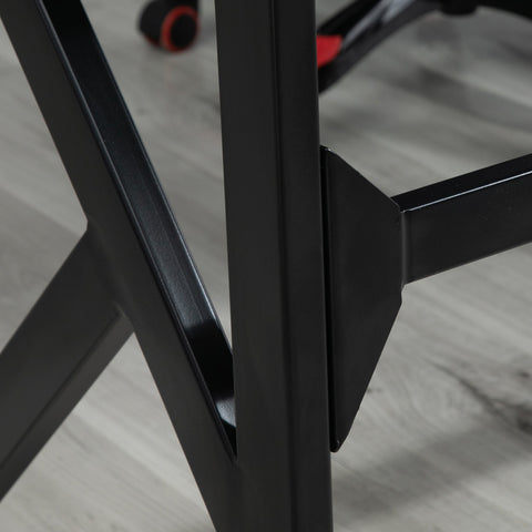Rootz Gaming Desk - Gamer Desk - Computer Desk - Modern Design - 120cm x 66cm x 75cm - Carbon Fiber Texture - Headphone & Cup Holder