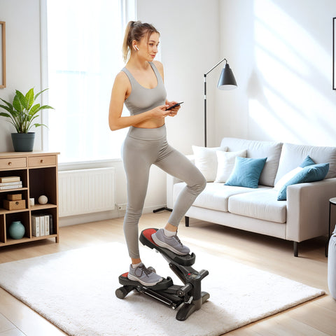 Rootz Mini Stepper - Compact Fitness Stepper - Exercise Step Machine - LCD Monitor - 44.5cm x 29cm x 20cm