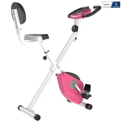 Rootz Foldable Exercise Bike - Compact Fitness Bike - Magnetic Bike - Adjustable Saddle/Backrest - 43cm x 97cm x 109cm