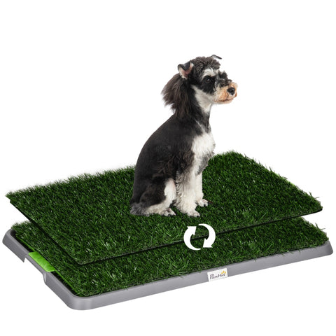 Rootz Dog Toilet - Artificial Grass - Drip Tray - Easy Clean - Puppy House Training - Indoor Outdoor - for Dogs up to 50cm - 67cm x 41cm