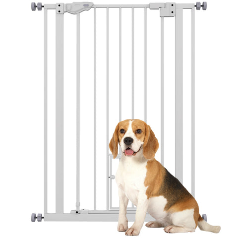 Rootz Pet Safety Gate - Dog Gate - Baby Gate - Automatic Closure - 104cm High - Adjustable 74-80cm Width