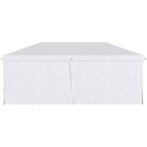 Rootz Folding Gazebo - Removable Side Panels - Large Windows - Zip Doors - Steel Frame - White - 585cm x 295cm x 270cm