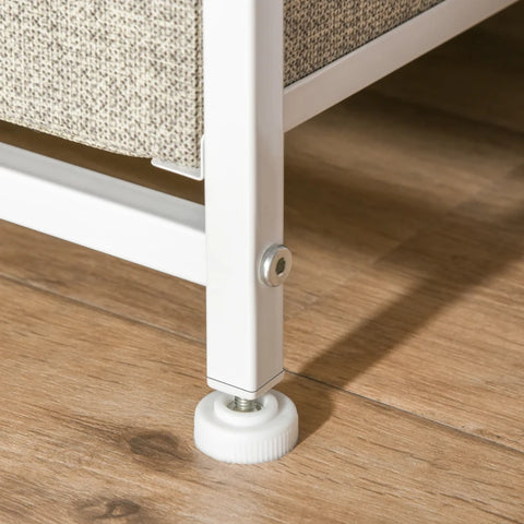 Rootz Ladenkast - Dressoir - 7 Laden - Modern Design - Spaanplaat - Vliesstof - Lichtgrijs - 63,5 cm x 30 cm x 71 cm