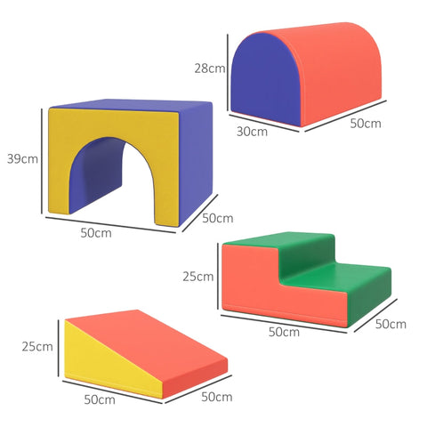 Rootz Soft Building Block Set - Foam Play Blocks - Children's Learning Toys - Safety Padding - 150cm x 50cm x 39cm
