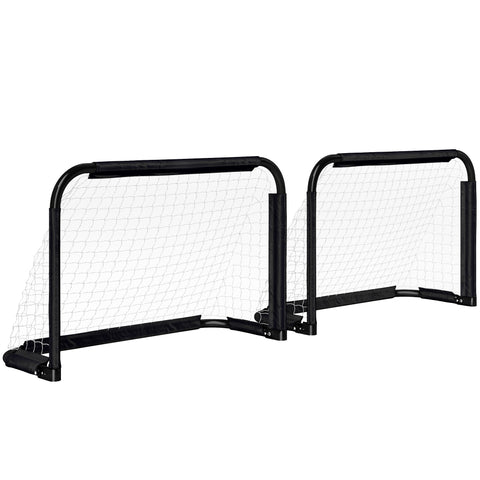 Rootz Football Goal Set - Mini Soccer Goals - Folding Metal Frame - Easy Transport - 90cm x 36cm x 60cm
