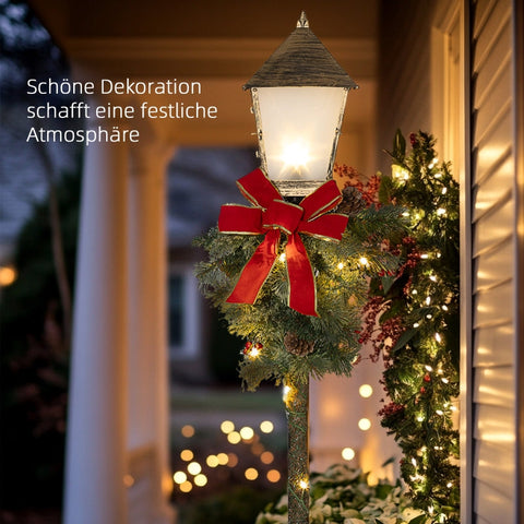 Rootz Christmas Lantern - Artificial Pine Branches - LED Lights - Lifelike Fir - Flame-Retardant - 35cm x 150cm - Green - Warm White
