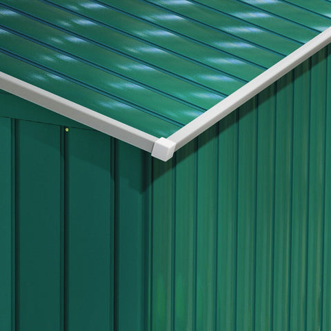 Rootz Garden House 2.42 m² - Storage Shed - Outdoor Shelter - Secure & Durable - 213L x 130W x 185H cm