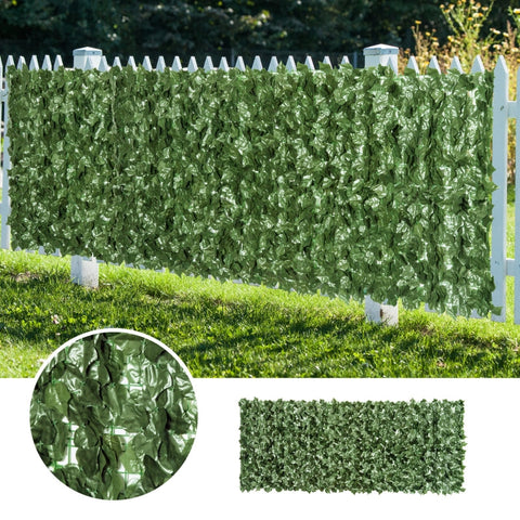 Rootz Privacy Screen Artificial Hedge - Greenery Fence - UV Resistant Screen - Easy Installation - 240cm x 100cm