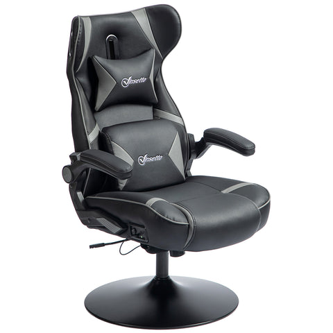 Rootz Rocking Gaming Chair with Speaker - Ergonomic Chair - Gamer Chair - Lumbar Support - 69cm x 73cm x 112-118cm