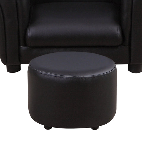 Rootz Children's Armchair with Footstool - Mini Sofa - Kids Lounge Chair - Comfortable Seating - Safe Design - Durable and Stable - 54cm x 42cm x 41cm (Sofa), 26cm x 26cm x 18cm (Stool)