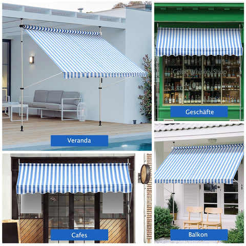Rootz Window Awning - Sun Protection Canopy - Balcony Shade - UV Resistant - 150x250cm