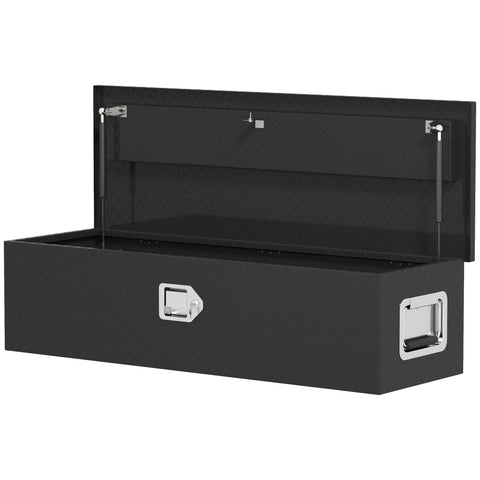 Rootz Aluminum Storage Box - Tool Box - Lockable Box - Weather Resistant - 99cm x 33cm x 25.5cm