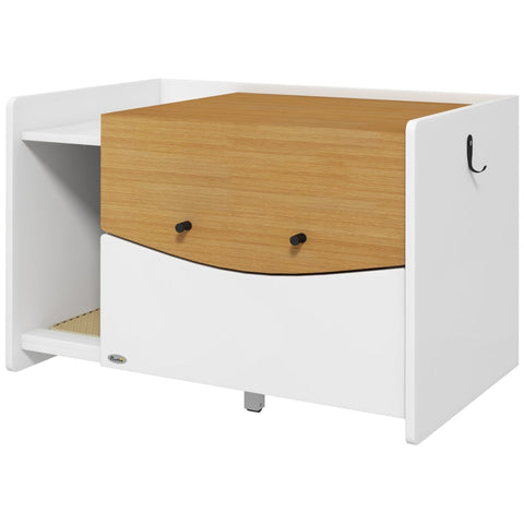 Rootz Cat Litter Box Cabinet - Stylish Cat House - Side Table - Extendable Cat Toilet - Sand Trap Mat - Chipboard - 78cm x 50cm x 51cm