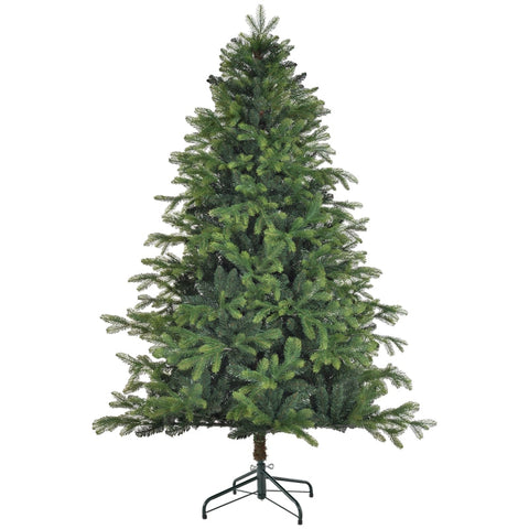 Rootz Christmas Tree - Artificial Pine Tree - Bushy Xmas Tree - Flame-Retardant Branches - Sturdy Metal Base - 122cm x 180cm