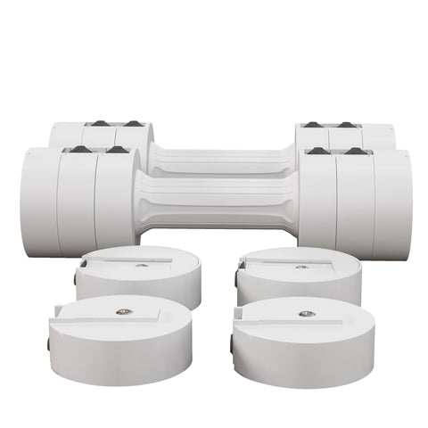 Rootz Adjustable Dumbbells Set - Weights - Fitness Weights - Portable & Compact - 7.5cm x 26.5cm - Boost Strength & Endurance