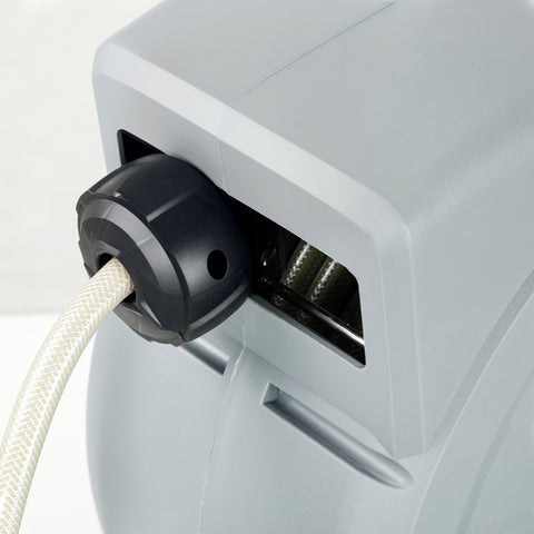 Rootz Garden Hose Holder - Wall Hose Reel - Water Hose Drum - 7 Spray Patterns - 180° Rotatable - 55cm x 20cm x 42cm