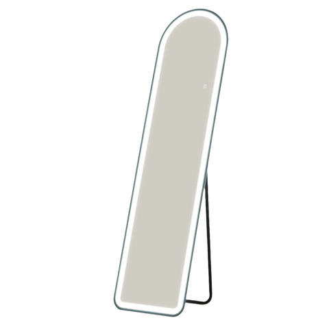Rootz Full Length Mirror - Freestanding Mirror - Standing Mirror - Dimmable LED - 150cm x 40cm - Modern & Elegant Design for Living Room