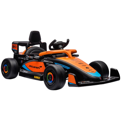 Rootz McLaren Licensed Electric Car for Kids - Formula 1 Car - Dual Motors - Aerodynamic Design - Horn, USB, Music - Remote Control - 115cm x 67cm x 50cm