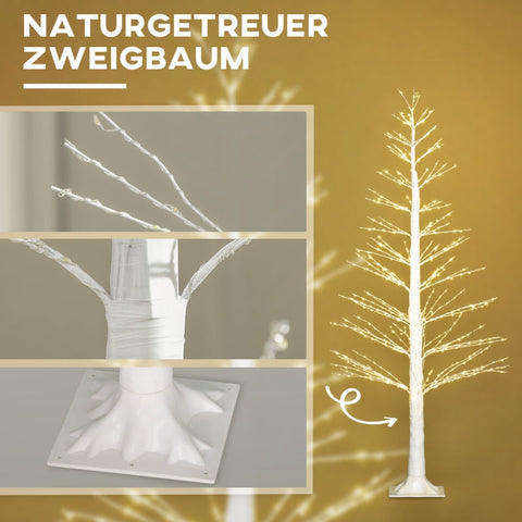 Rootz LED Tree of Lights - Lighted Tree - Artificial Light Tree - Warm White LED Lights - Realistic Bark Texture - Indoor & Outdoor - 150cm x 21cm x 21cm