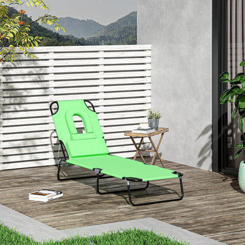 Rootz Sun Lounger Reading Window - Reclining Chair - Folding Bed - Water Resistant - Durable & Portable - 187cm x 58cm x 36cm